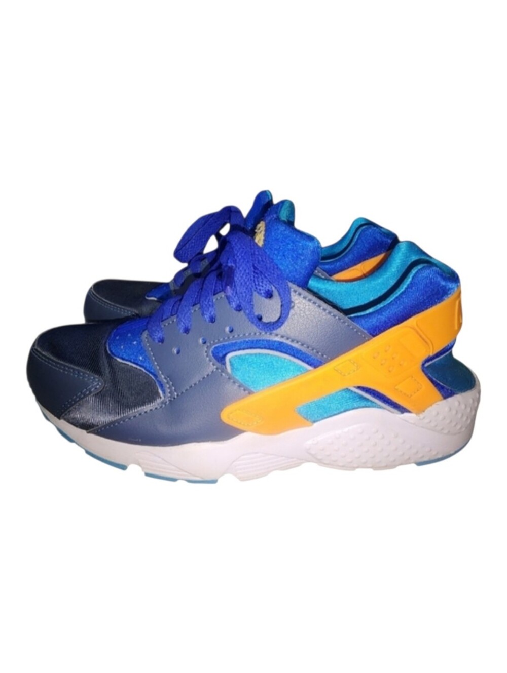 Nike Big Kids Blue, Navy & Yellow Air Huaraches